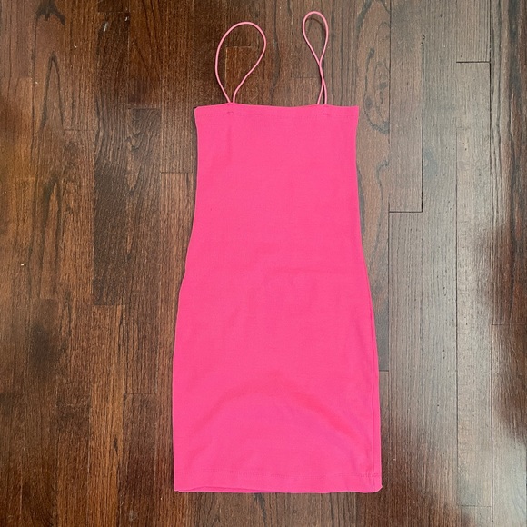 Zara Hot Pink Thin Strap Dress - Picture 4 of 6